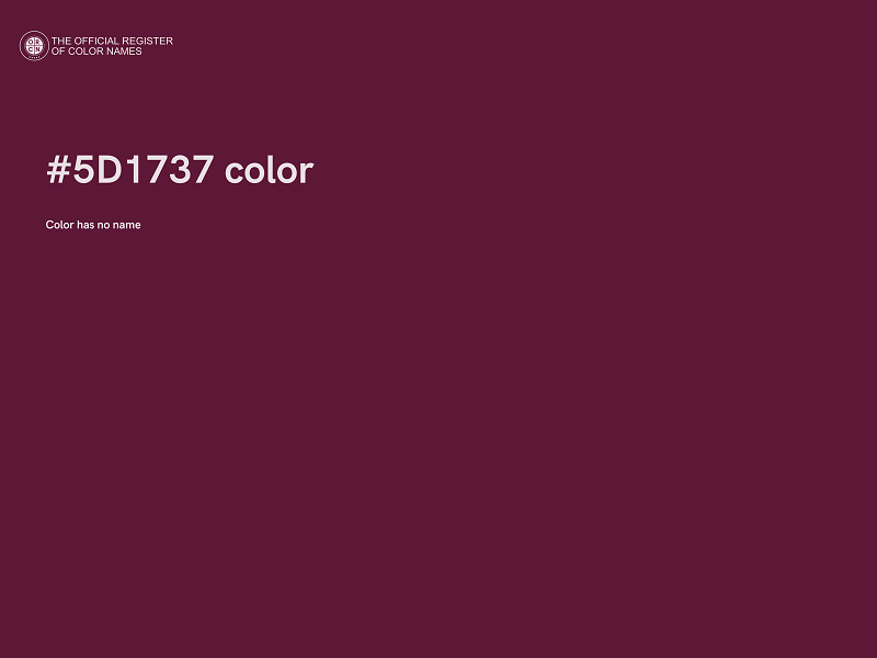 #5D1737 color image