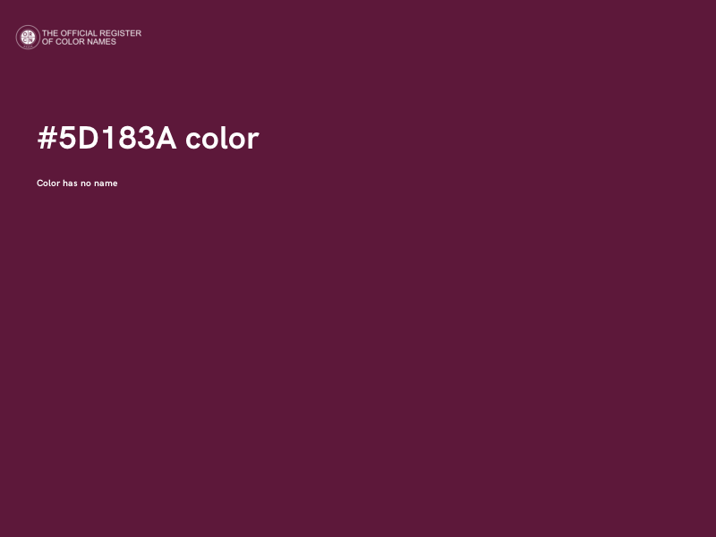 #5D183A color image