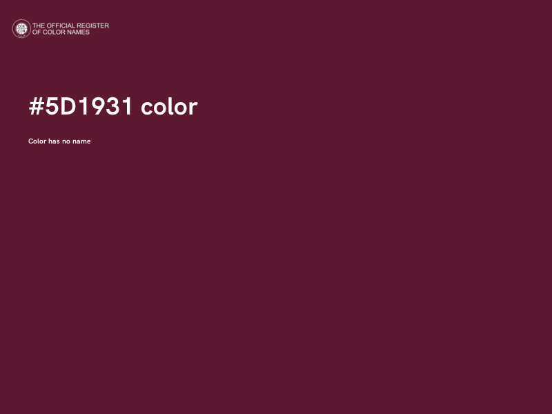 #5D1931 color image