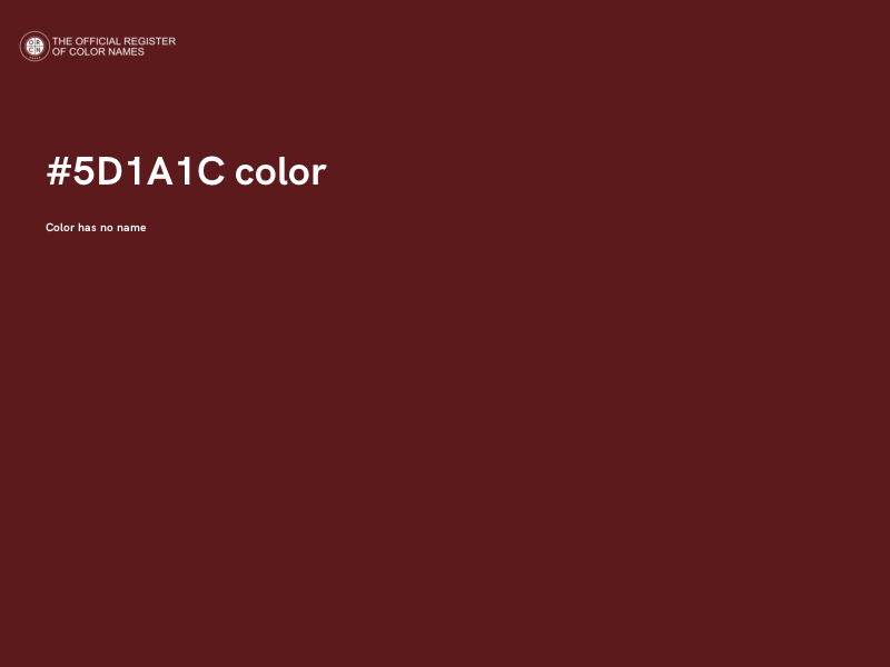 #5D1A1C color image