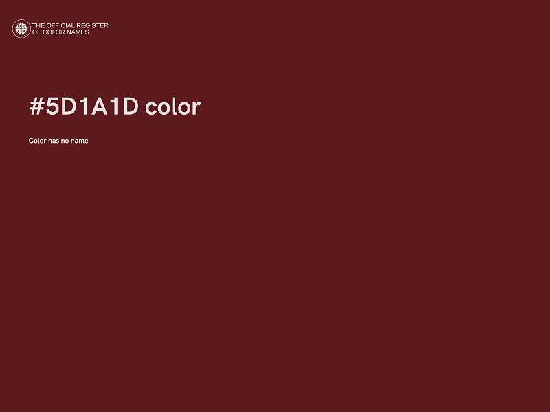 #5D1A1D color image