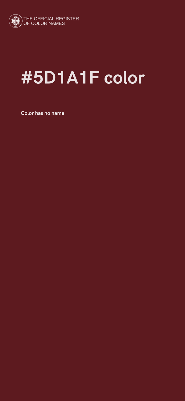#5D1A1F color image