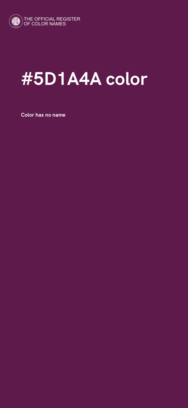 #5D1A4A color image