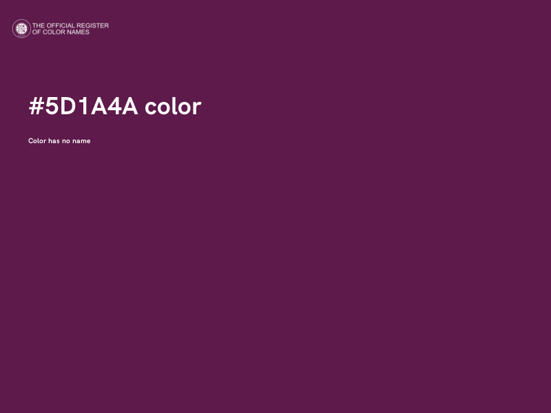 #5D1A4A color image