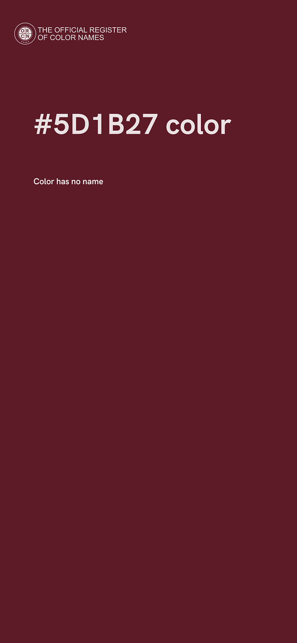 #5D1B27 color image