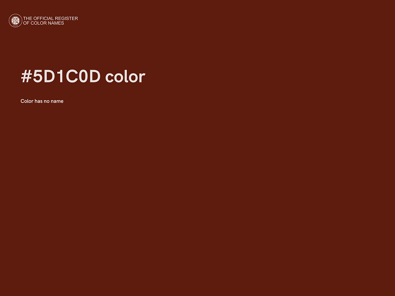 #5D1C0D color image