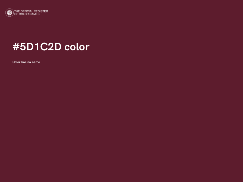 #5D1C2D color image