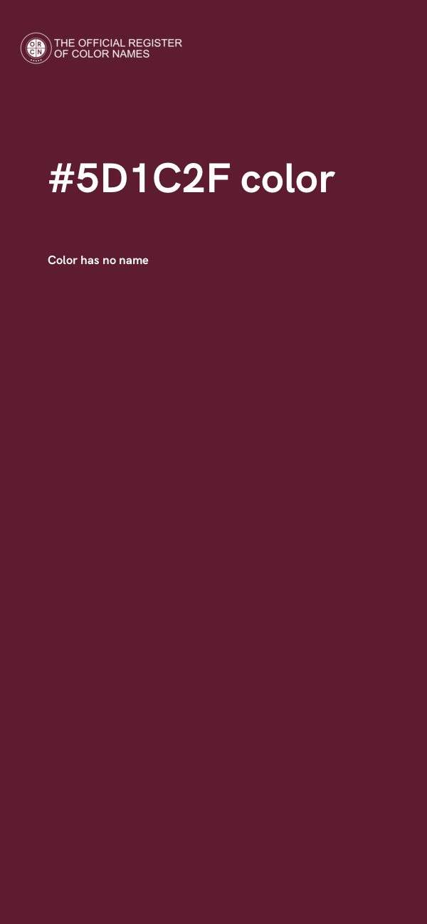 #5D1C2F color image