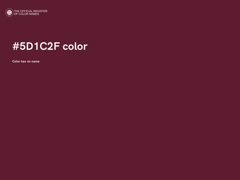#5D1C2F color image