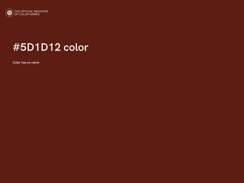 #5D1D12 color image