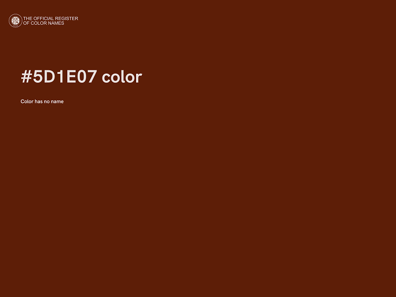 #5D1E07 color image