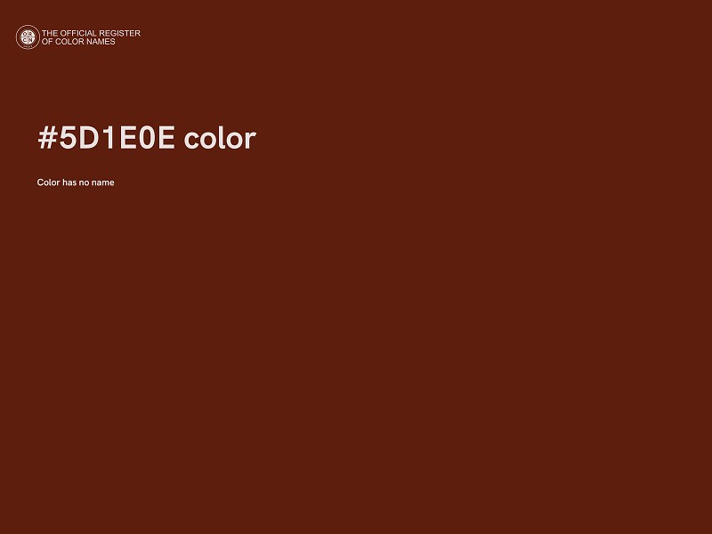 #5D1E0E color image
