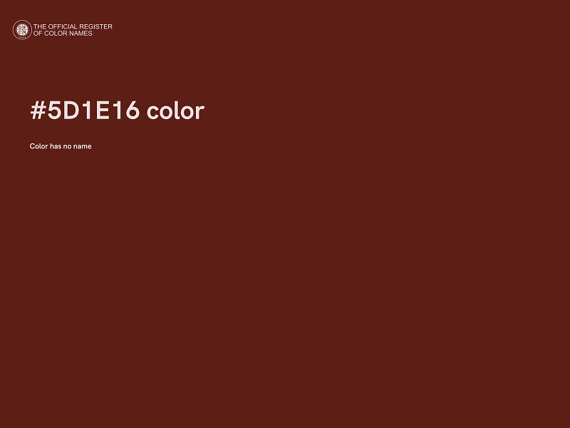 #5D1E16 color image