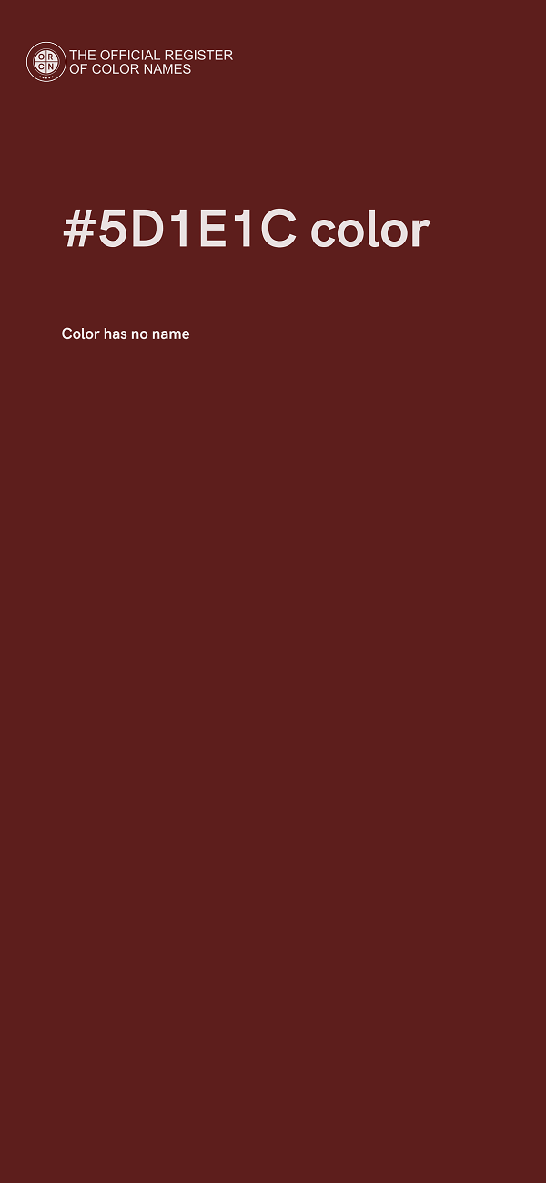 #5D1E1C color image