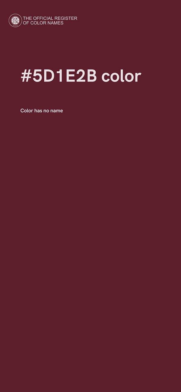 #5D1E2B color image