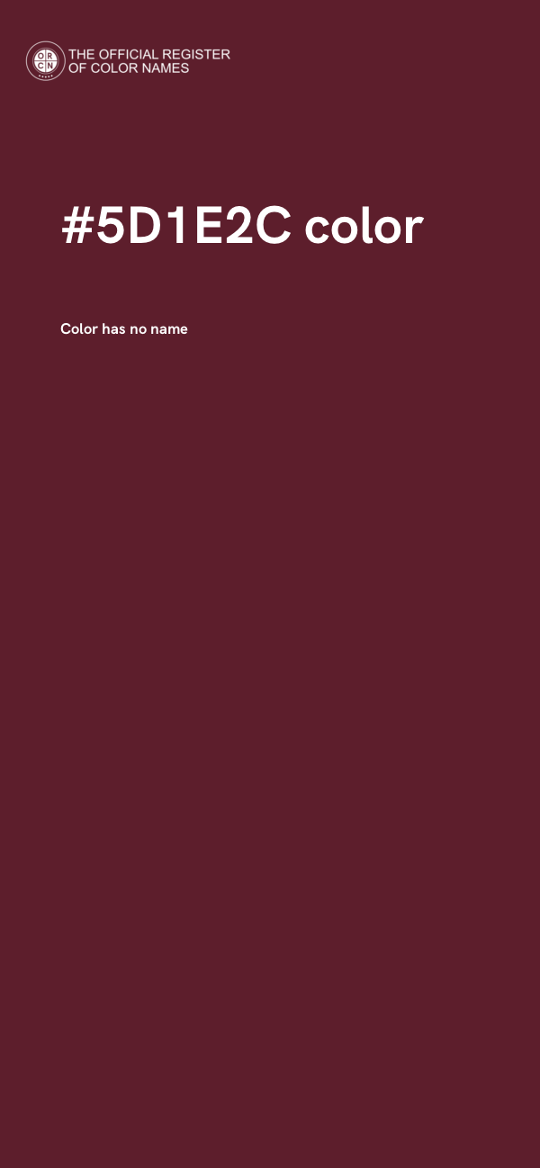 #5D1E2C color image