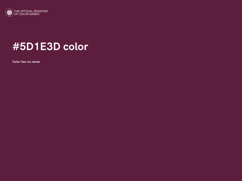 #5D1E3D color image