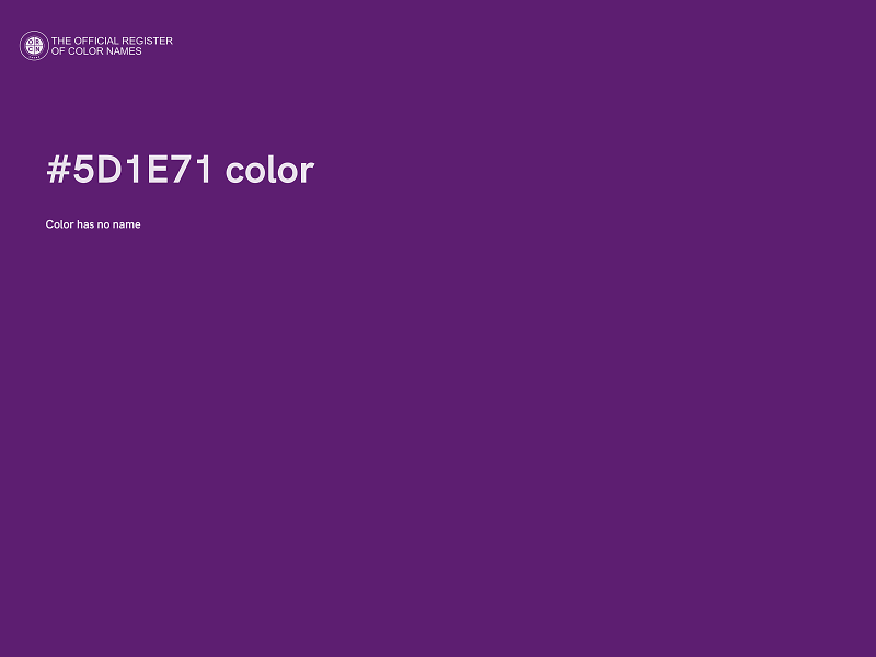 #5D1E71 color image