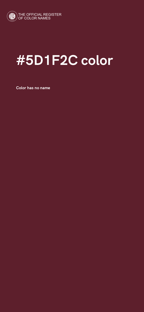 #5D1F2C color image