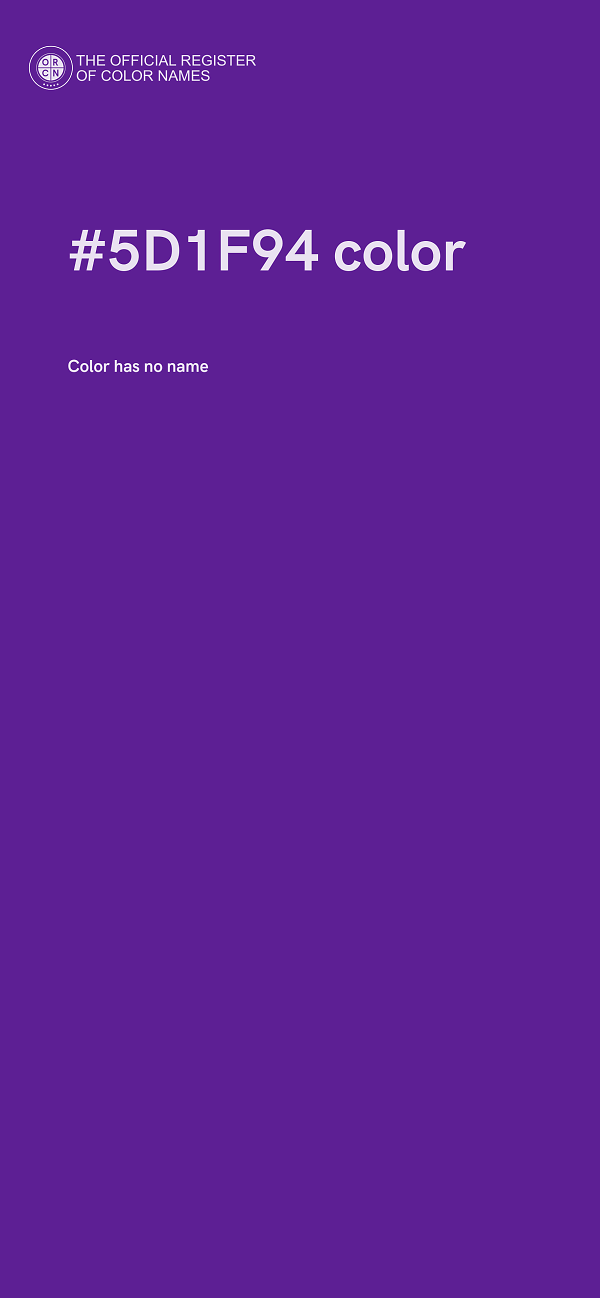 #5D1F94 color image