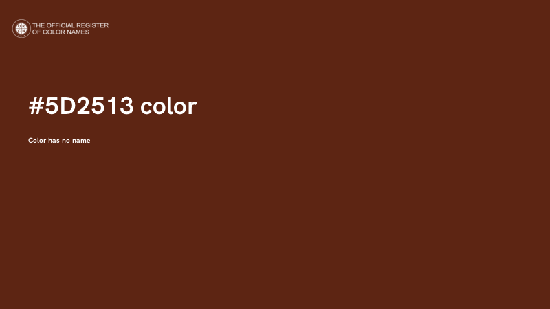 #5D2513 color image
