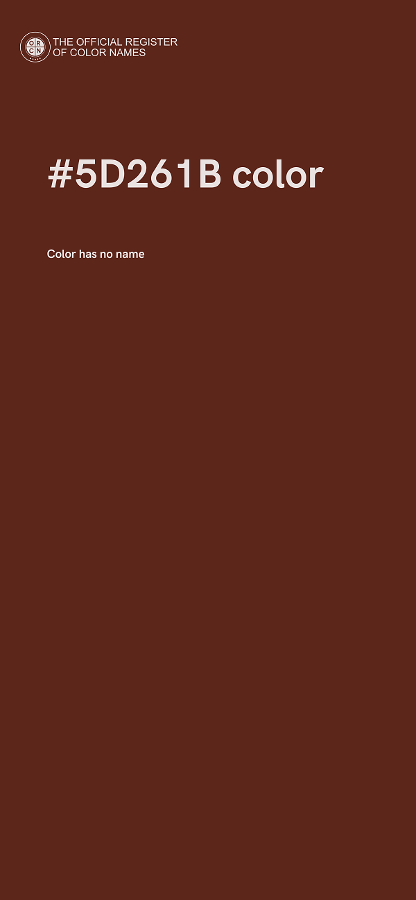 #5D261B color image