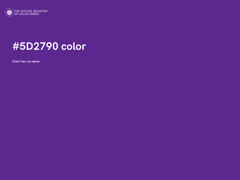 #5D2790 color image