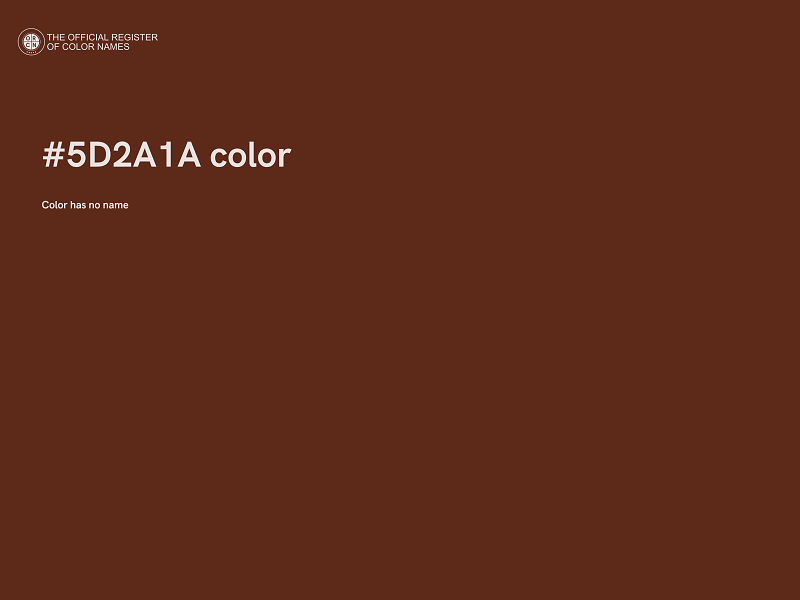 #5D2A1A color image