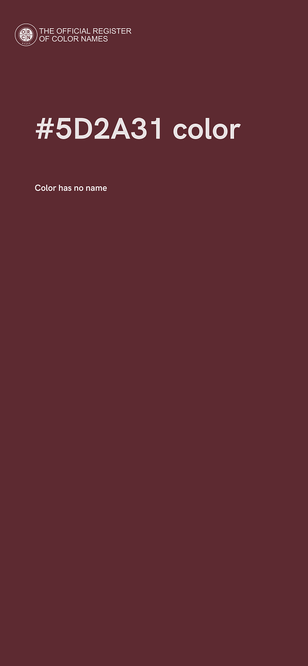 #5D2A31 color image