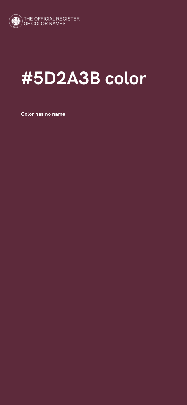 #5D2A3B color image
