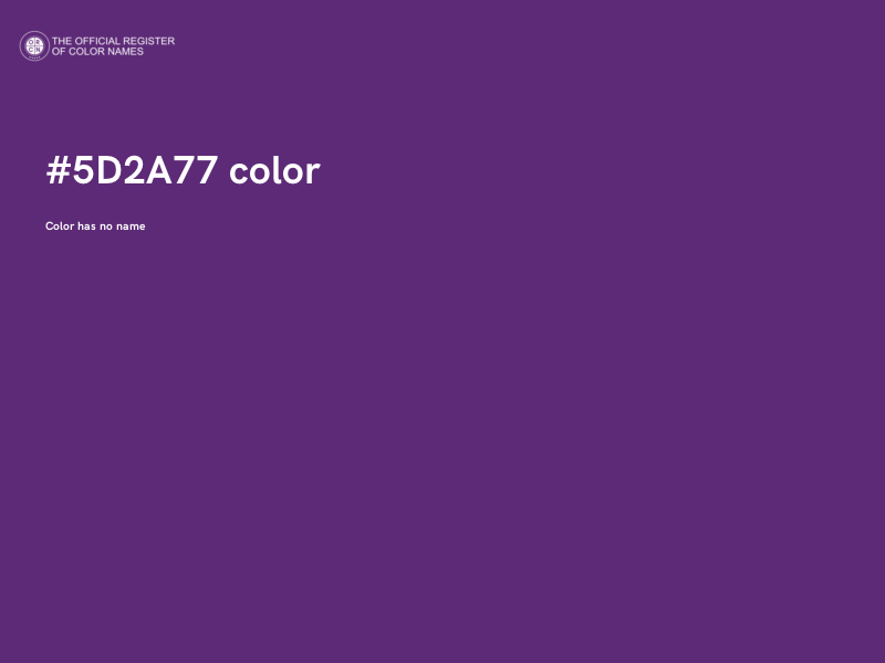 #5D2A77 color image
