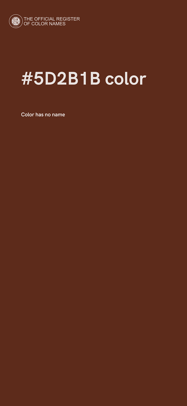 #5D2B1B color image