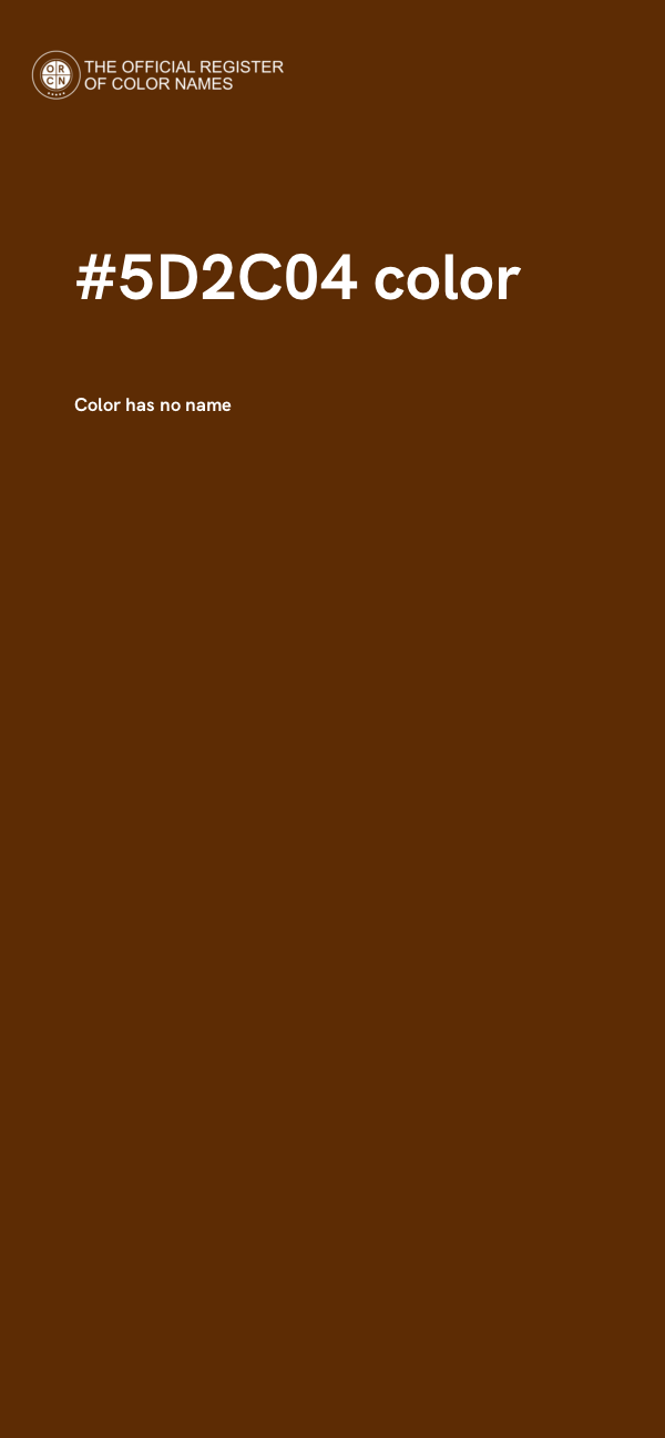 #5D2C04 color image