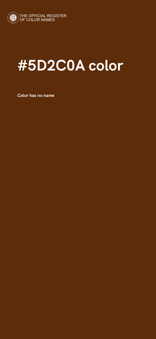#5D2C0A color image