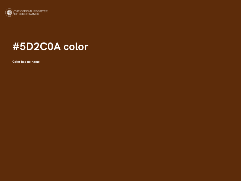 #5D2C0A color image