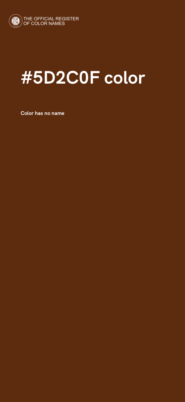 #5D2C0F color image