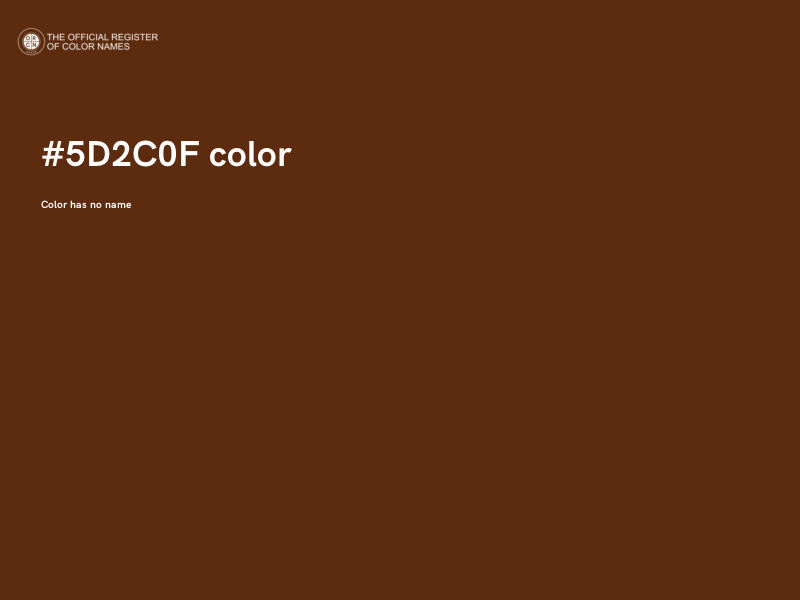 #5D2C0F color image