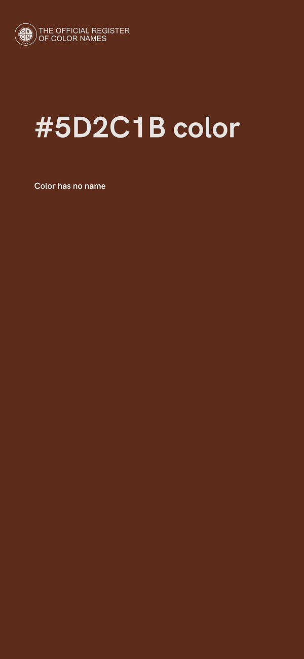 #5D2C1B color image