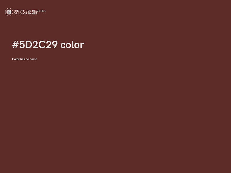 #5D2C29 color image