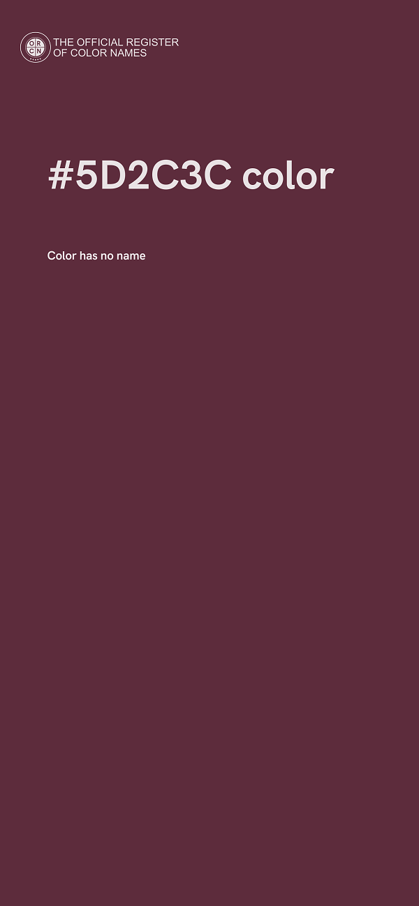 #5D2C3C color image
