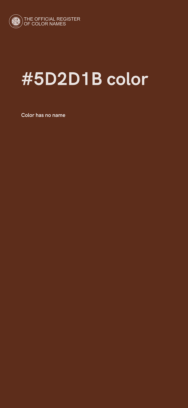#5D2D1B color image
