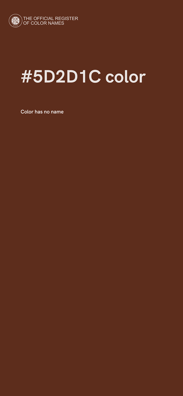 #5D2D1C color image
