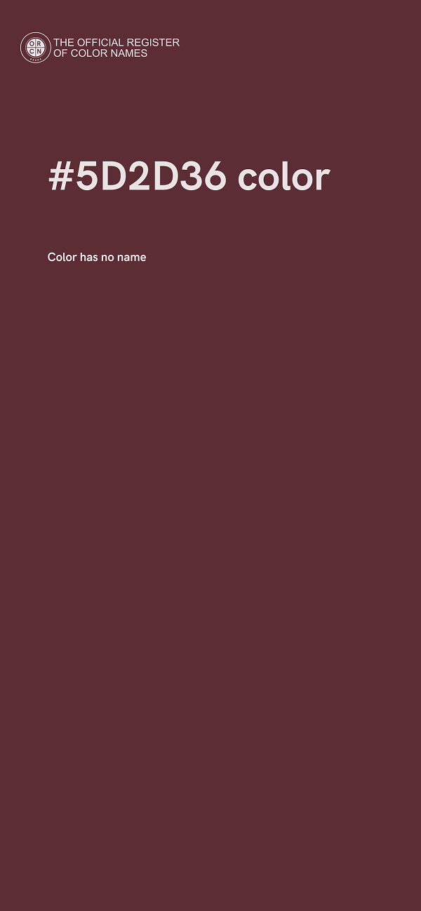 #5D2D36 color image