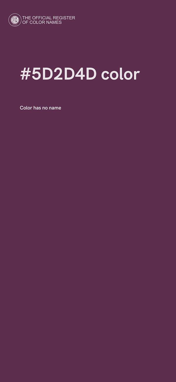 #5D2D4D color image