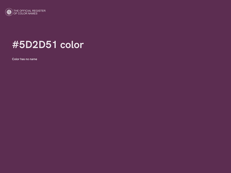 #5D2D51 color image