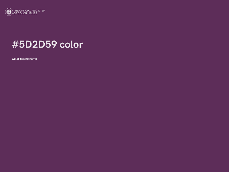 #5D2D59 color image