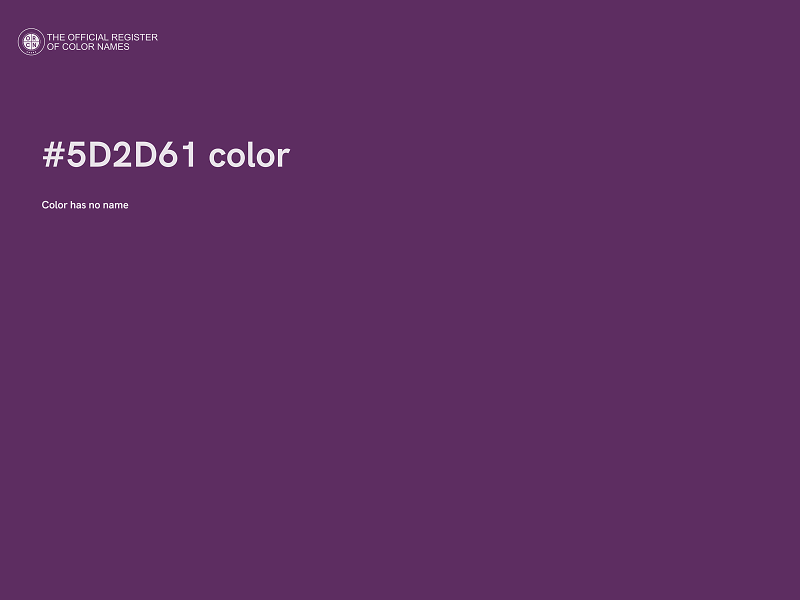 #5D2D61 color image