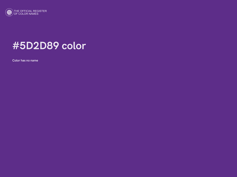 #5D2D89 color image