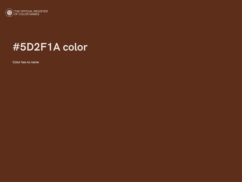 #5D2F1A color image