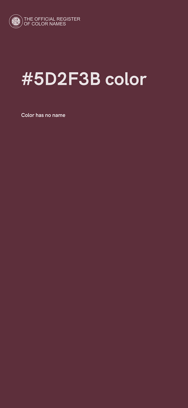 #5D2F3B color image